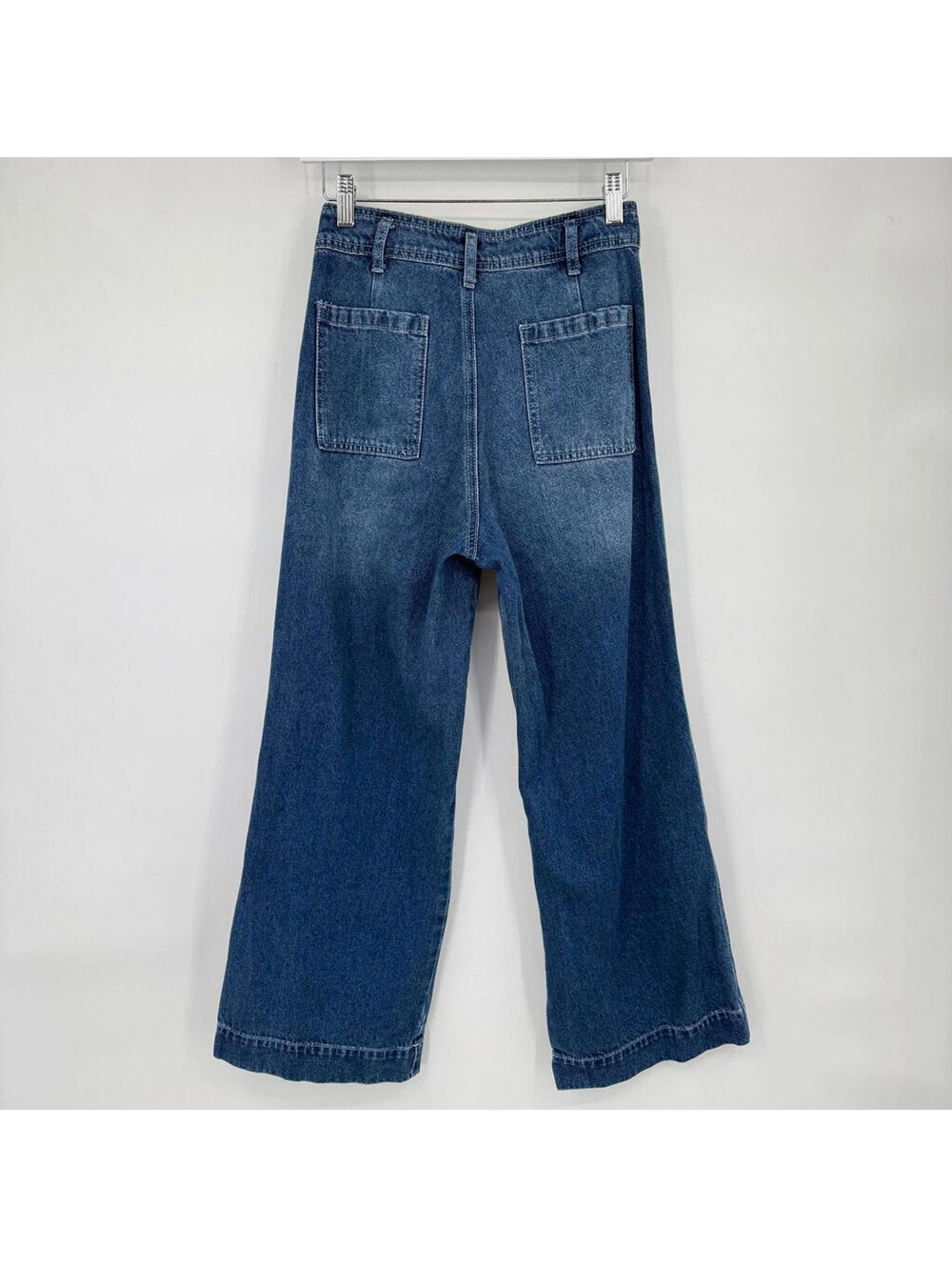 Women's Miou Muse High Rise Wide Leg Blue Jeans Small - Picture 2 of 5